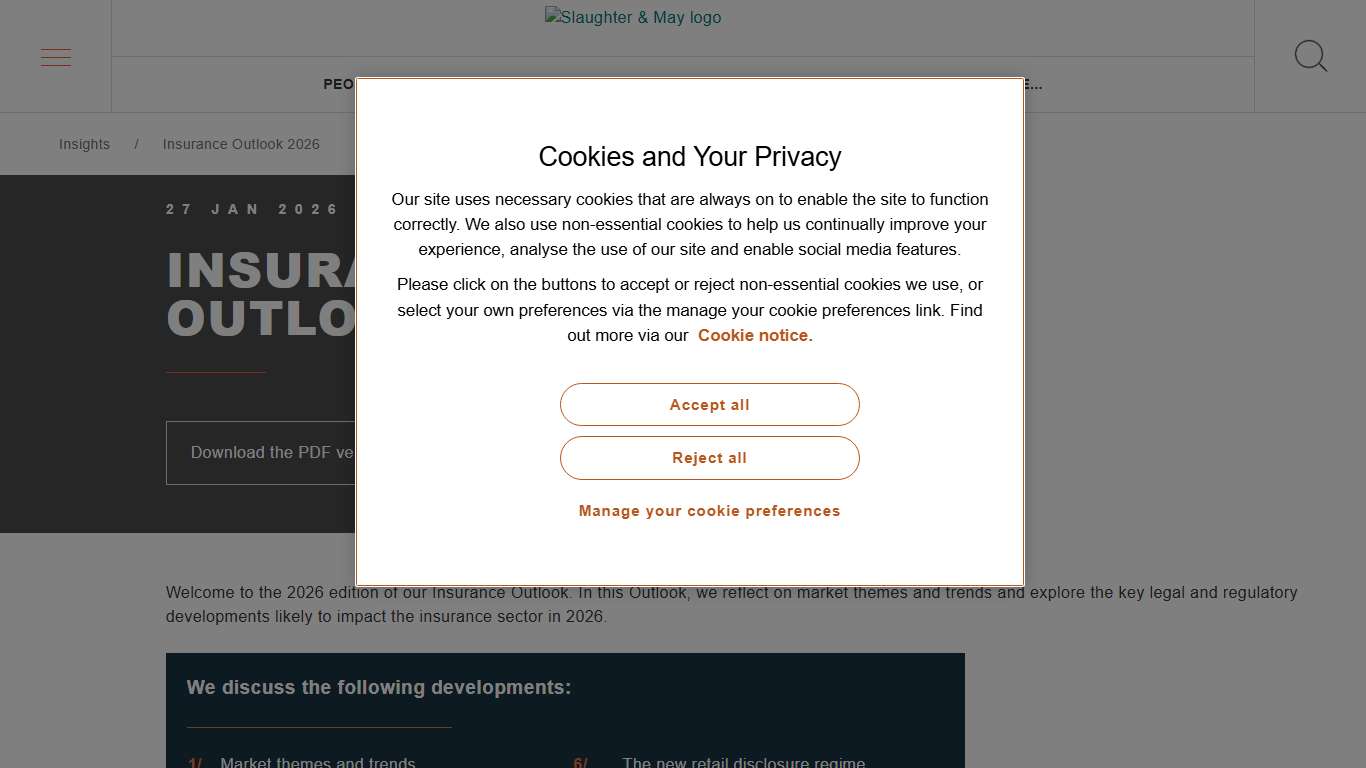 Insurance Outlook 2026